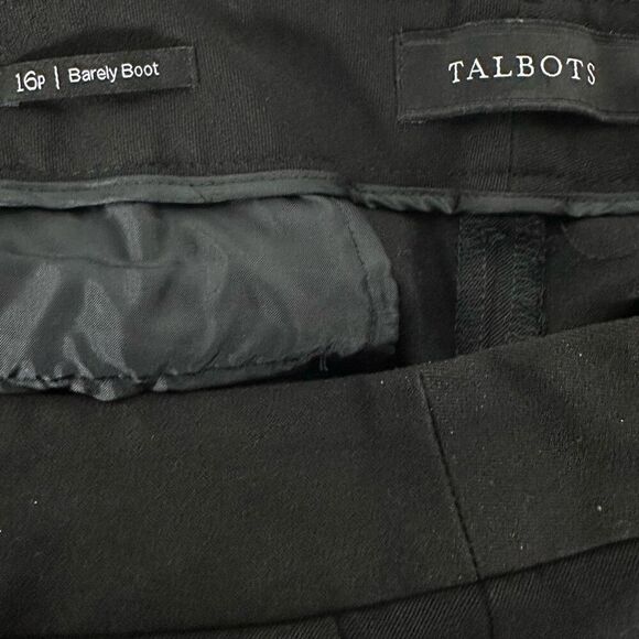 Talbots Barely Boot Black Pant size 16P - Picture 4 of 7